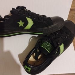 Men's Size 7 Lime Converse Green And Black 