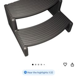 Confer Plastics Resin Multi Purpose Outdoor Non Slip Portable Spa and Hot Tub Handi-Step Deck Patio Steps Accessories, Charcoal Grey，we do wholesale a
