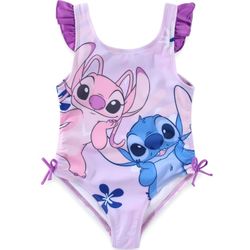 Disney Lilo & Stitch Girls Swimsuit UPF 50+ One Piece Bathing Suit kids 4 Purple
