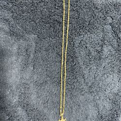 Chain with charm, 10k gold.
