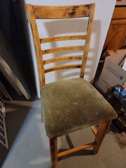 2 Counter Height Rustic Chairs