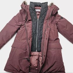 Michael Michael Kors Men's Snorkel Coat-Burgundy -size M