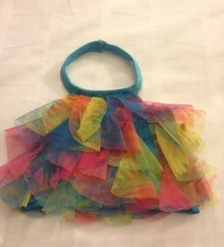 Rainbow Tulle Halter Top