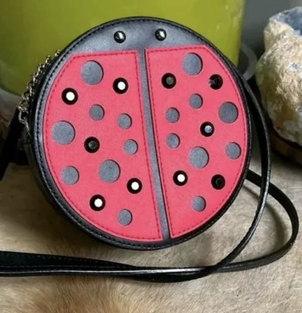 Authentic Rare Kate Spade Turn A New Leaf Ladybug Crossbody