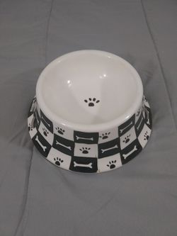 PAW PRINTS - CERAMIC - HAND-PAINTED COLLECTION DOG BOWL