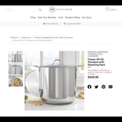 Princess House Stockpot With Steaming Rack