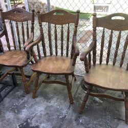 Solid Wood Chairs (4)