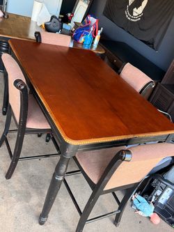 Bar Height Dining Table with 4 Chairs