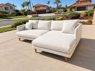 Joy bird Lewis sectional sofa in white