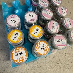 Houston: Available for pickup / delivery Pink colored contact lenses -4.50 prescription, annual wear