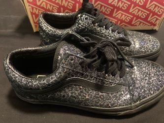 Leopard Vans black and silver
