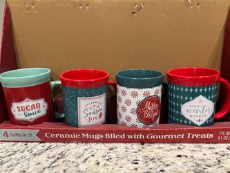 FREE Ceramic Christmas mugs (4) FREE
