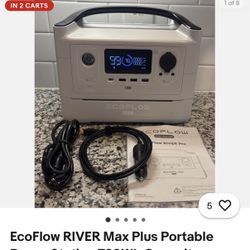 EcoFlow RIVER Max Plus Portable Power Station 720Wh Capacity - Excellent Cond. ?