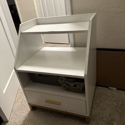 White/Gold Nightstand 