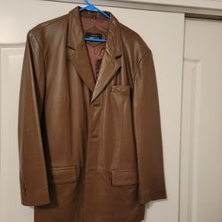 Brown Jones New York Men's Leather Jacket Paid $450 Worn Twice