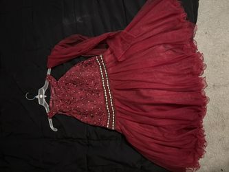 red quinceanera dress