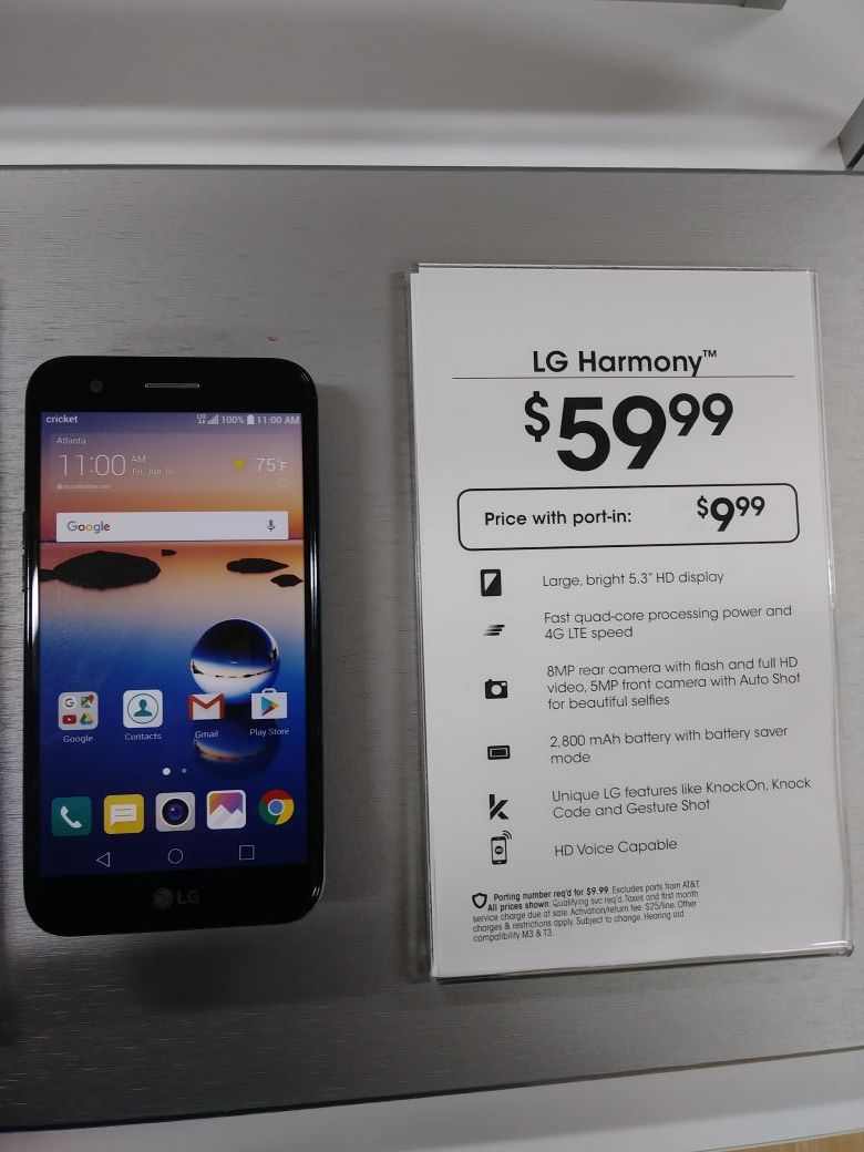 The LG Harmony is on sale at Cricket Wireless!