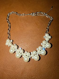 🤍 Collares de Perlas con Cristales 2 por 20
