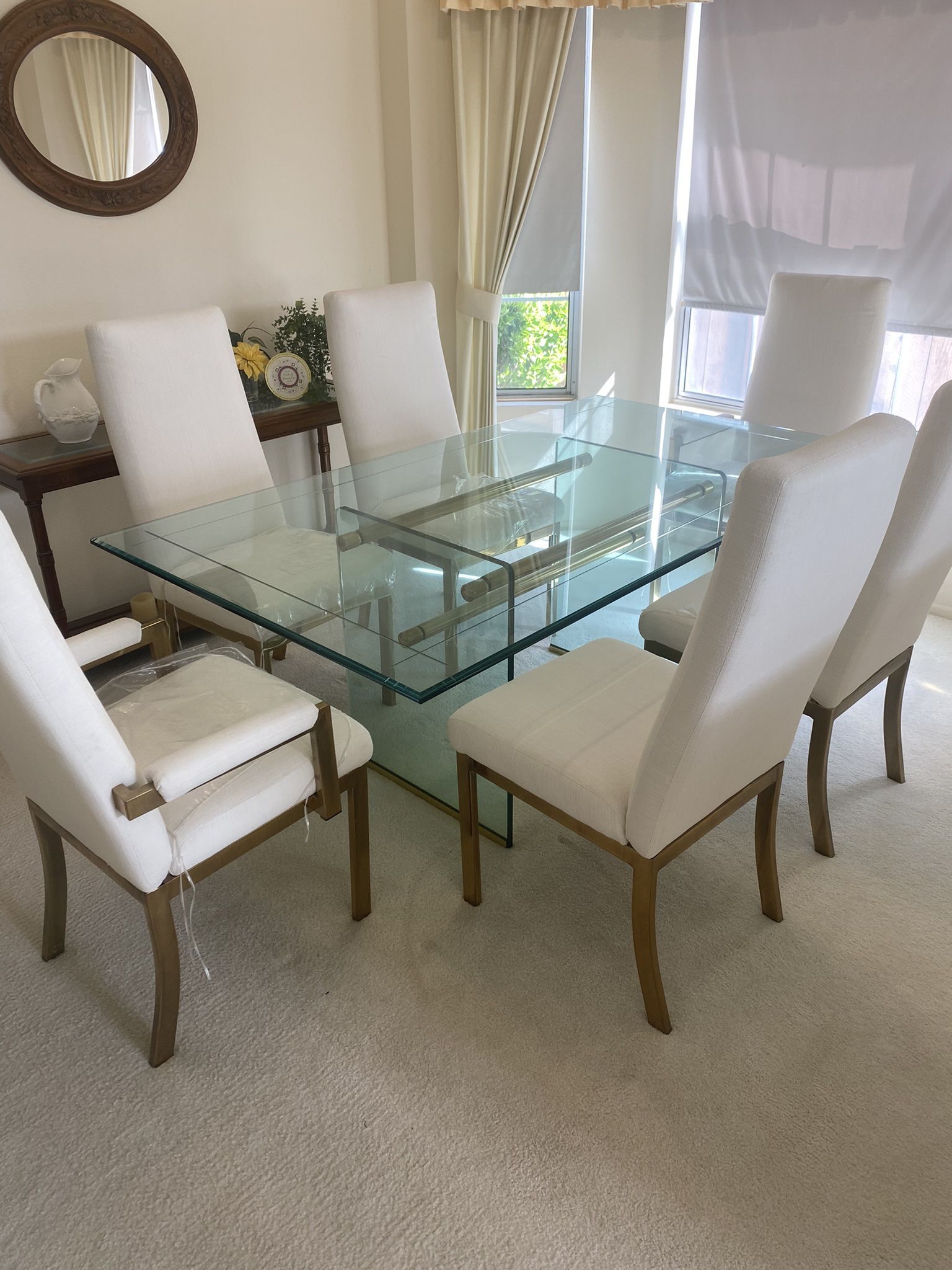 Dining Glass Table & 6 Chairs