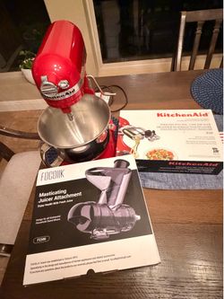 KitchenAid Professional 6qt Mixer +Peeler + Juicer attachment