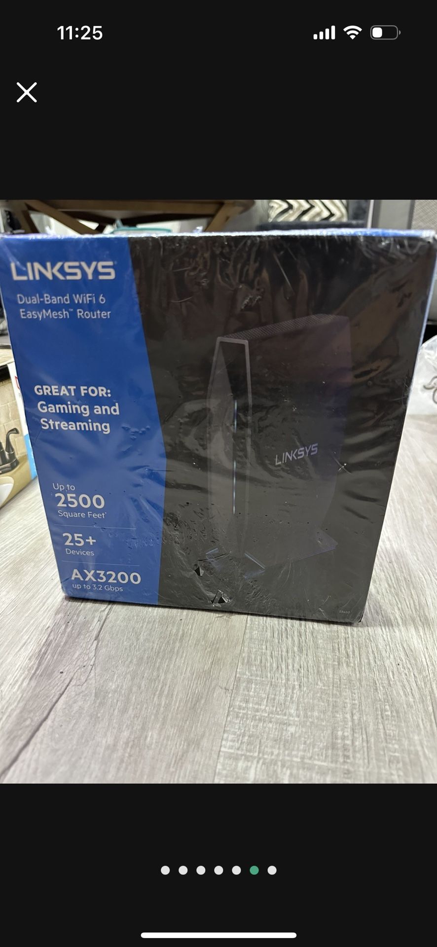 Linksys E8450 AX3200 WiFi 6 Router: Dual-Band Wireless Home Network, 4 Gigabit Ethernet Ports, Parental Controls, 3.2 Gbps, 2,500 sq ft, 25 Devices