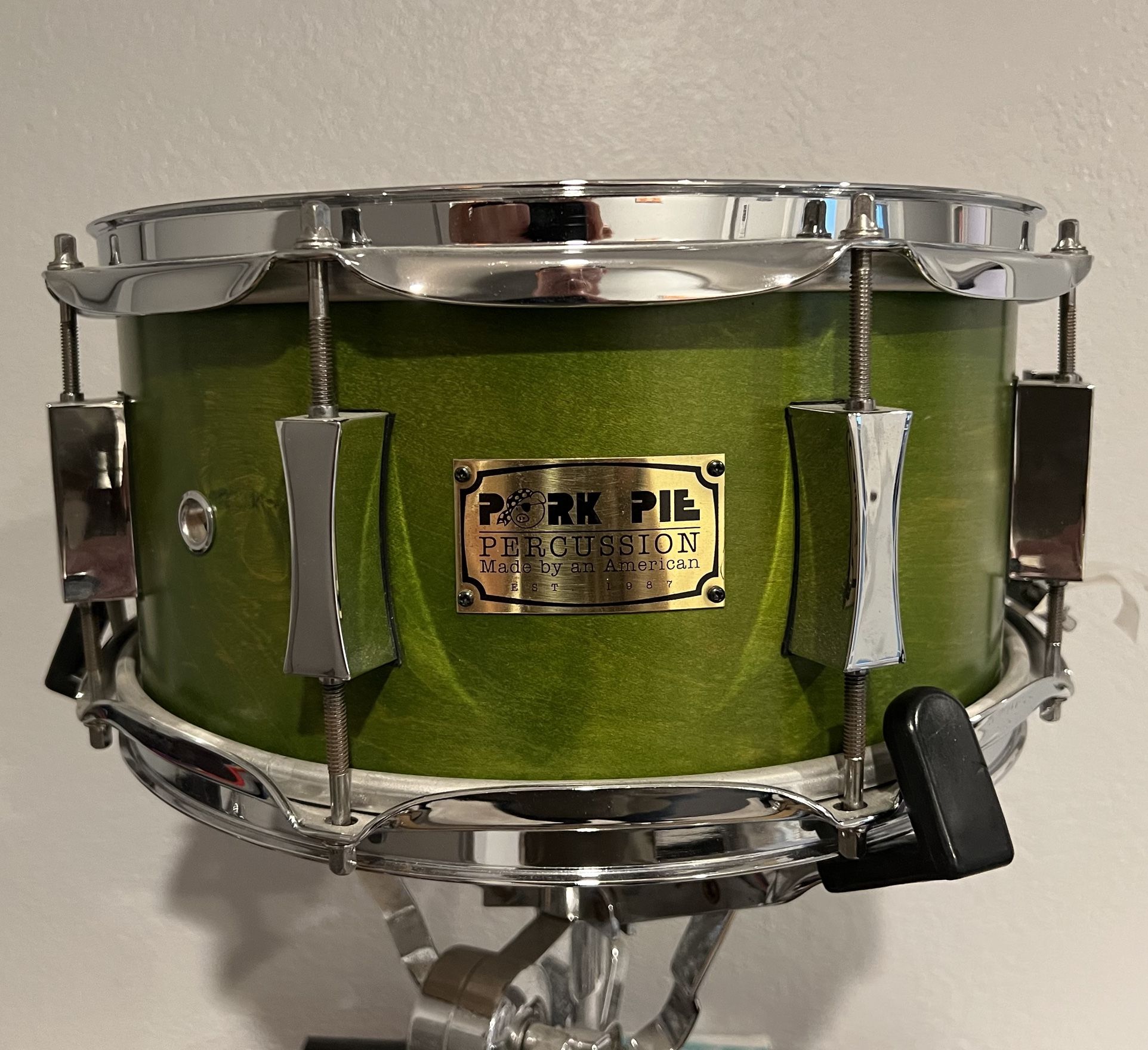 Pork Pie 5.5” X 12” Maple Snare Drum - Green Satin