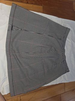 Black and White Ginham Mini Skirt