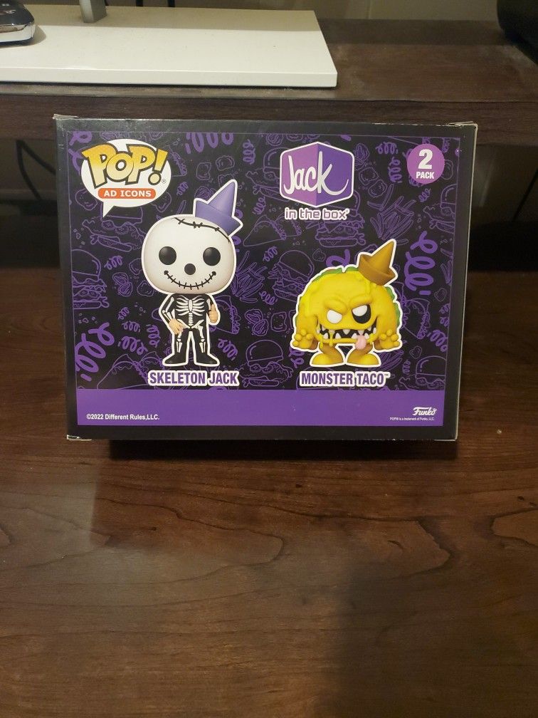 Skeleton Jack & Monster Taco Jack In The Box Funko Pop Exclusive