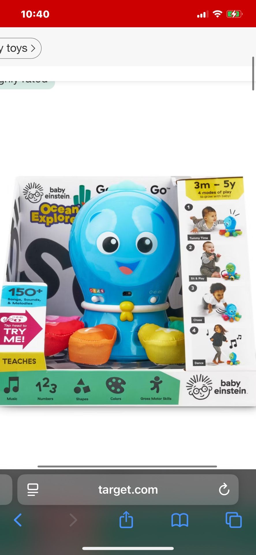 Baby Einstein Moving octopus