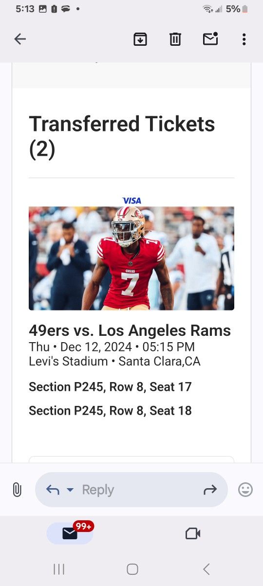2 Tix Niner Game Tonight.