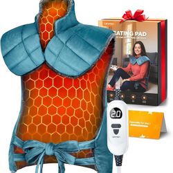 Graphene-Infused Heating Pad with 3X Deeper Pain Relief, 30% Heavier Weighted Heating Pad for Neck and Shoulders and Back, 25"x35" Large Electric Heat