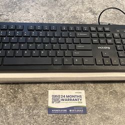  Victsing Wired Keyboard Model: PC206A Black Brand New 