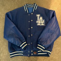 Dodgers Reversible Leather Jacket Size: XL