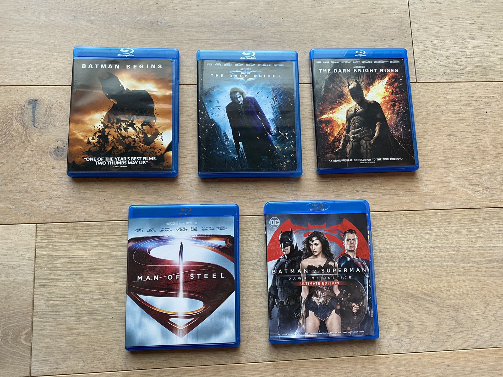 Batman and Superman DC Super hero Blu-rays
