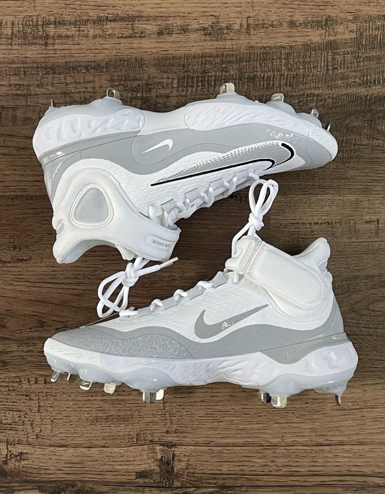 Nike Alpha Huarache Elite Mid 'White Grey' Size