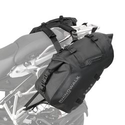 Rhinowalk Motorcycle Saddle bags Motor Pannier Bag Motorcycle Seat Bag Waterproof Travel Luggage (24L*2)