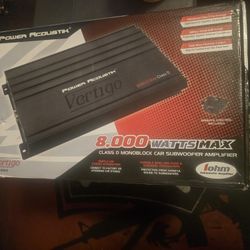 POWER ACOUSTIK VA1-8000D 8000 WATT MONOBLOCK AMPLIFIER CAR BASS 1-CHANNEL AMP