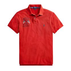 Polo Ralph Lauren Orang Red Polo Shirt. USA Logo, Classic Fit