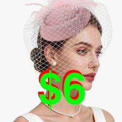 Fascinator Hat Veil Feather Fascinator Tea Party Bridal Wedding Veil Retro Hat Pillbox Derby Hats for Women