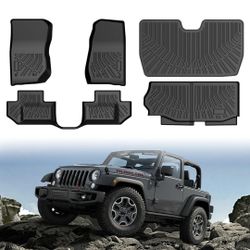 New 丨All-Weather Floor Mats & Cargo Liner fit Jeep Wrangler JK 07–18