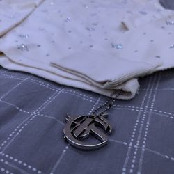 2XL GFTD LA Rhindstone Embroidered Sweatshirt (Bone)