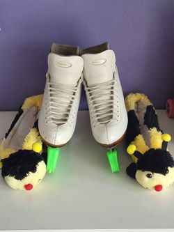 Riedell Figure Skates - White Leather, Boot Size 8