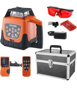 ❤️‍🔥 VEVOR Rotary Laser Level 1650ft,360 Degree Self Leveling Red Cross Line Laser