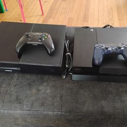 PS4 500GB Console And  Xbox One 500GB Console Black with 3.5mm Jack Controller