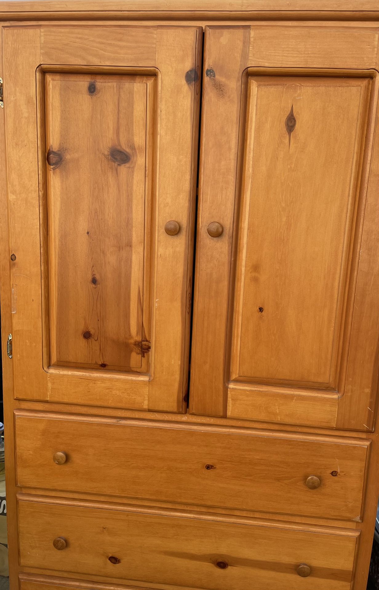 Closet Armoire With 3 Drawers 