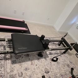 AeroPilates Reformer Home Workout Equipment, Pilates Machine w/Resistance