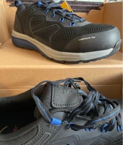 Composite Toe Work Sneakers Black Blue size 8