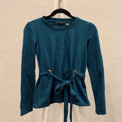 Halogen Tie Front Long Sleeve Tee