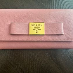 Prada Saffiano Fiocco Bow Flap Wallet