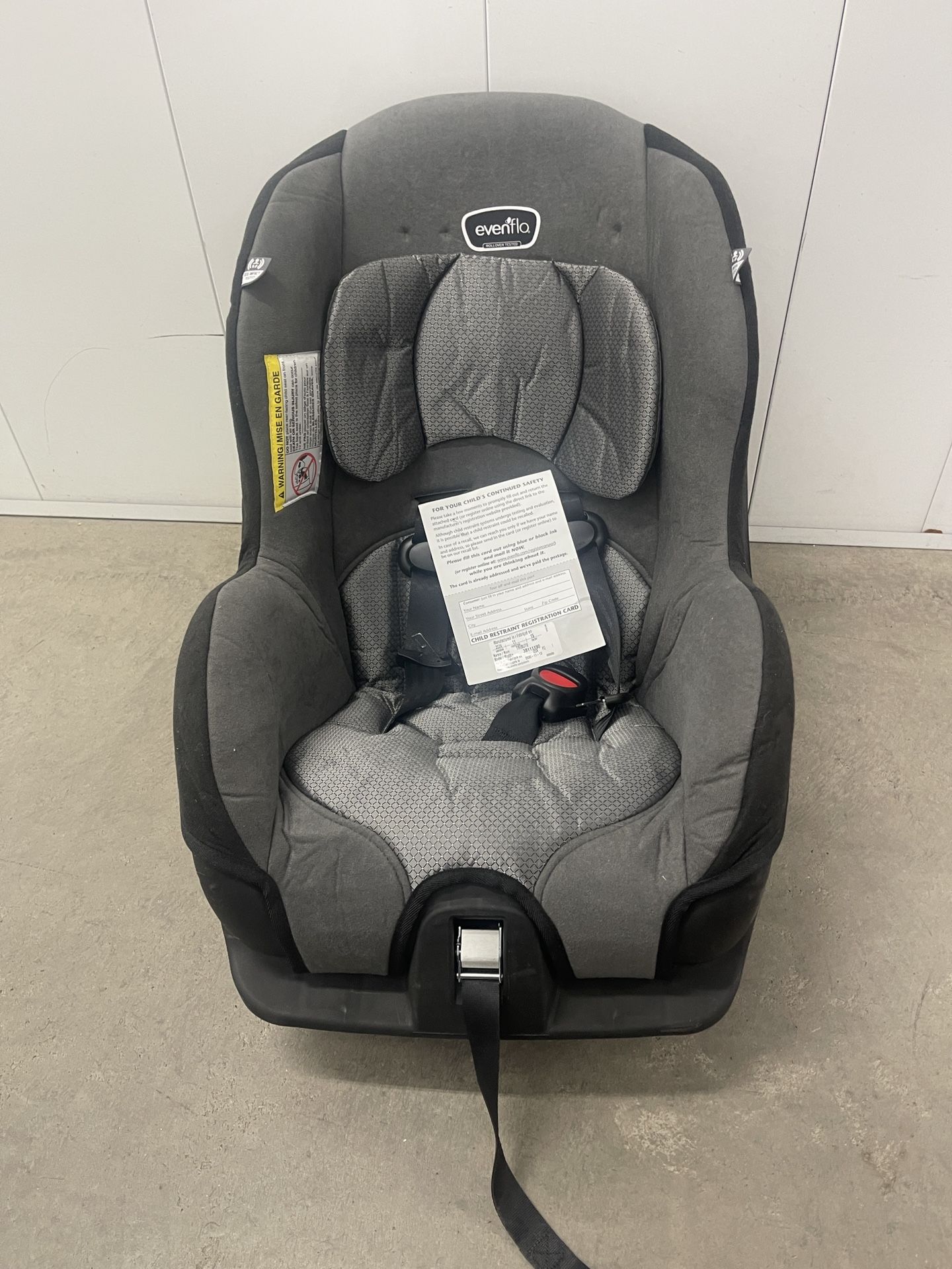Evenflo Tribute LX 2-in-1 Lightweight Convertible Car Seat, Travel Friendly (Saturn Gray)